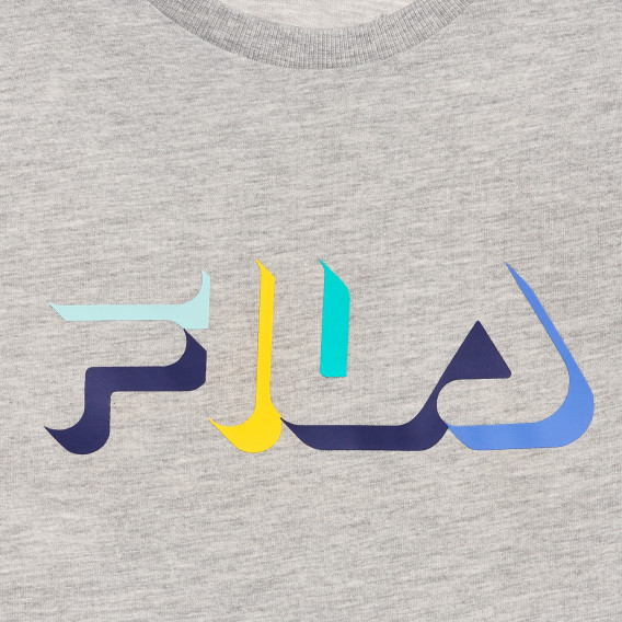 Памучна тениска с логото на бранда, сива Fila 360025 2