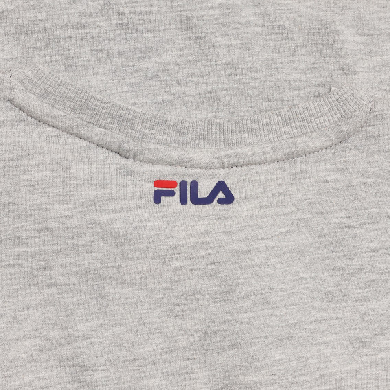 Памучна тениска с логото на бранда, сива Fila 360027 3