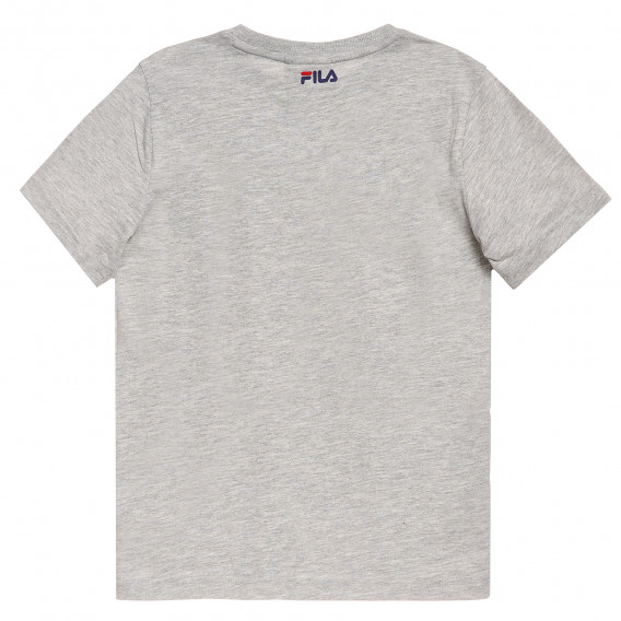 Памучна тениска с логото на бранда, сива Fila 360029 4