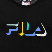 Памучна тениска с логото на бранда, черна Fila 360033 2