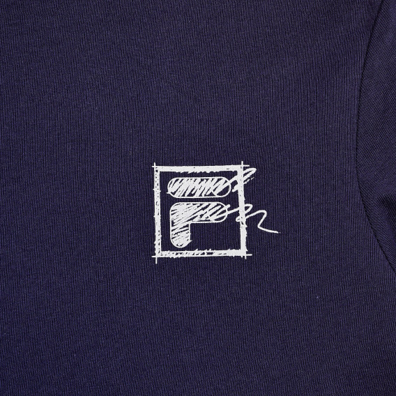 Тениска от органичен памук с логото на бранда, синя Fila 360041 2