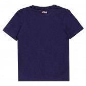 Тениска от органичен памук с логото на бранда, синя Fila 360045 4