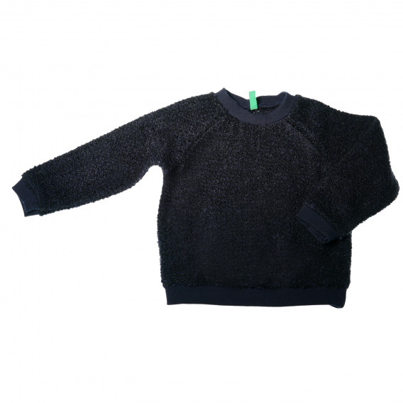 Пуловер с дълъг ръкав тъмно син Benetton 36005 
