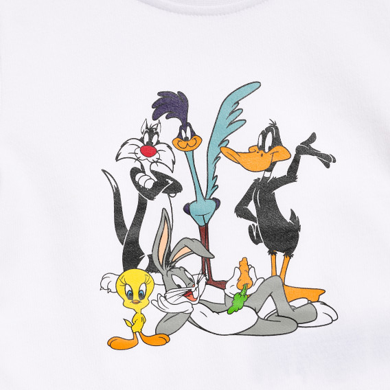 Памучна тениска с щампа Looney Tunes, бяла Fila 360056 2