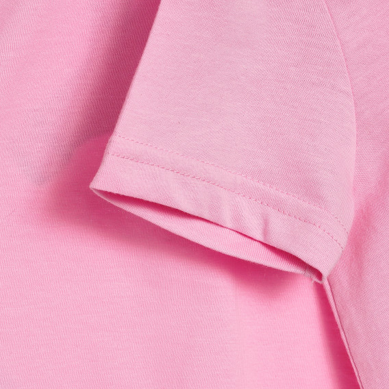 Тениска от органичен памук с щампа, розова Fila 360201 3