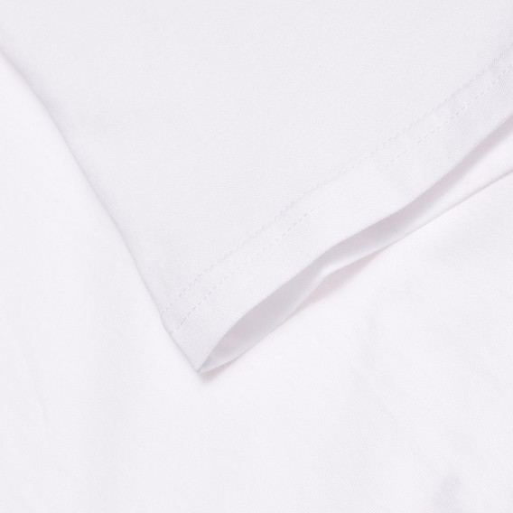 Къса тениска от органичен памук с логото на бранда, бяла Fila 360422 3