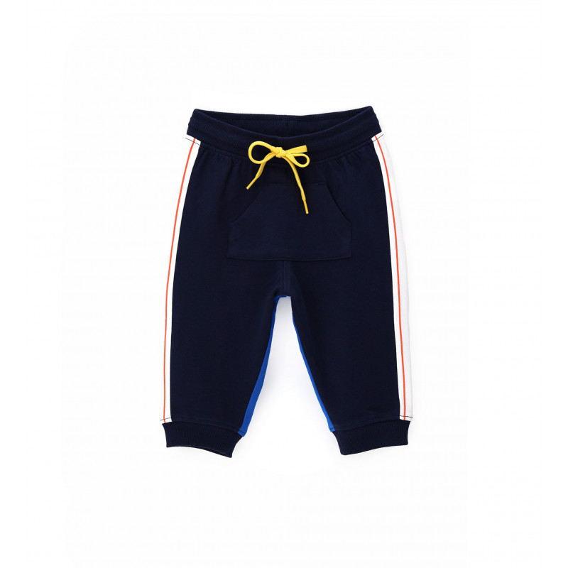 Спортен панталон за бебе с голям джоб, тъмносин  360619