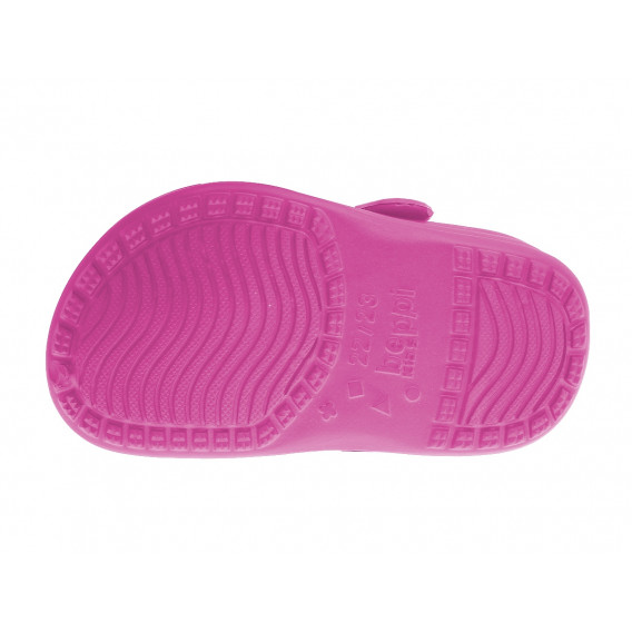 Ароматизирани гумени чехли с апликация еднорог за бебе, розови Beppi 360758 3