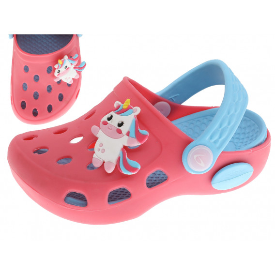 Гумени сандали за бебе Unicorn, розови Beppi 360947 5