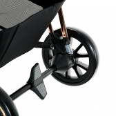 Детска количка Barron 3 в 1, черна с галванизирана алуминиева рамка ZIZITO 361236 43