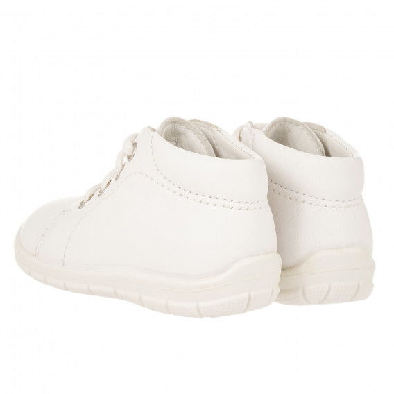 Обувки от естествена кожа с връзки за бебе, бели Superfit 361349 3