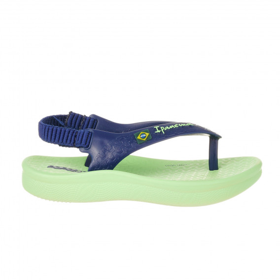 Гумени сандали със зелени акценти, сини Ipanema 361439 