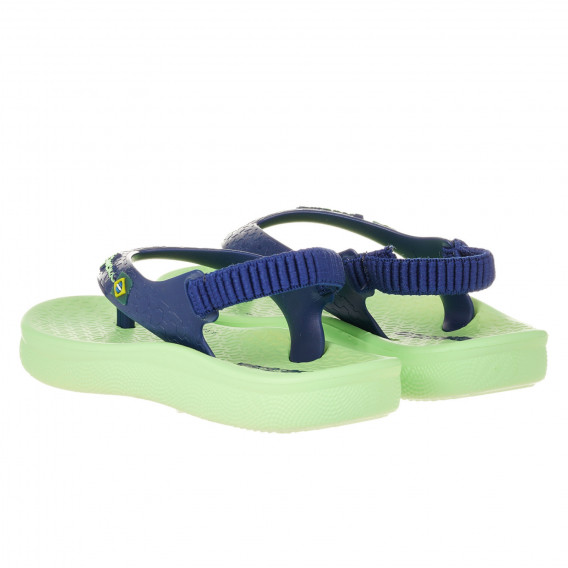 Гумени сандали със зелени акценти, сини Ipanema 361441 3