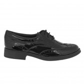 Елегантни лачени обувки с връзки, черни Geox 361500 