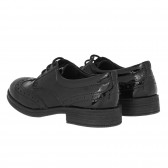 Елегантни лачени обувки с връзки, черни Geox 361502 3