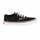 Гуменки с името на бранда и бели акценти, черни Vans 361564 