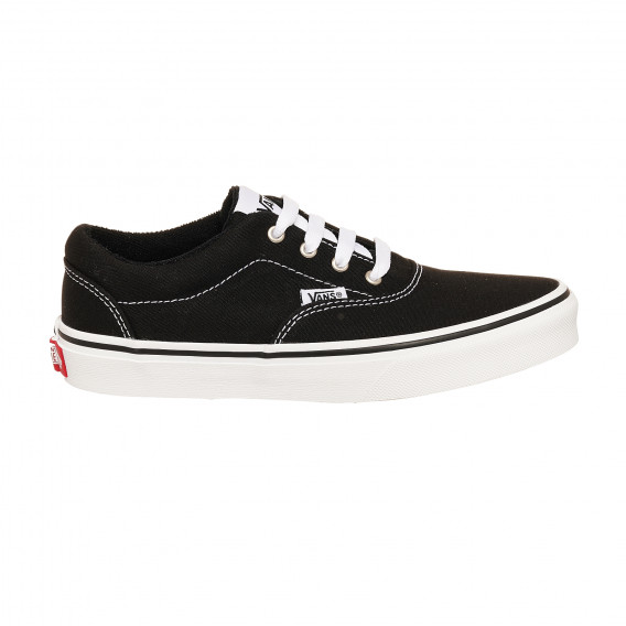 Гуменки с името на бранда и бели акценти, черни Vans Гуменки с името на бранда и бели акценти, черни Vans 361564