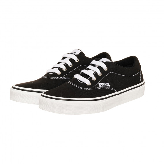 Гуменки с името на бранда и бели акценти, черни Vans Гуменки с името на бранда и бели акценти, черни Vans 361565 2