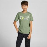 Тениска с лого на бранда, зелена Jack & Jones junior 362239 4