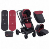 Комбинирана детска количка S 500 Set Black&Red 3 в 1, червено черна Lorelli 36224 2