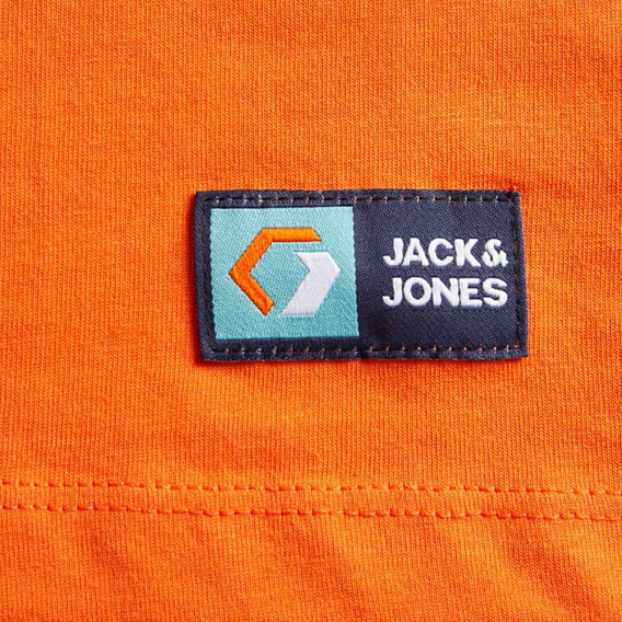 Тениска с логото на бранда, оранжева Jack & Jones junior 362256 3