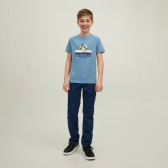 Тениска с графичен принт, синя Jack & Jones junior 362376 2