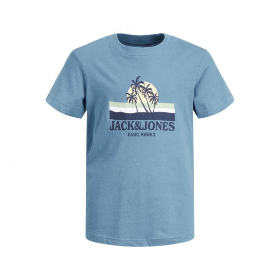 Тениска с графичен принт, синя Jack & Jones junior 362377 