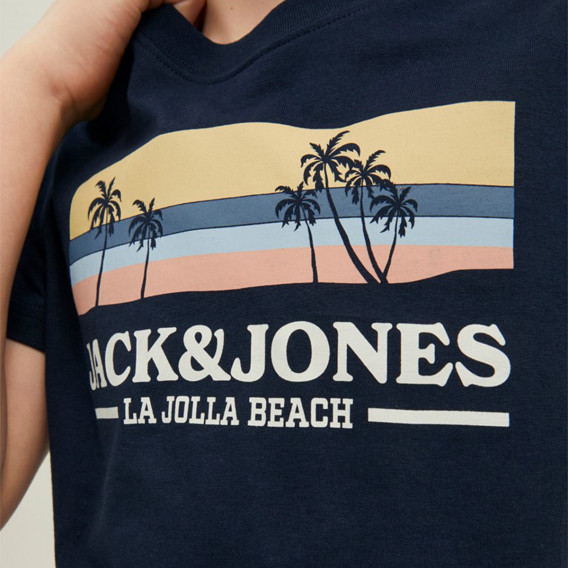 Тениска с графичен принт, тъмно синя Jack & Jones junior 362397 7