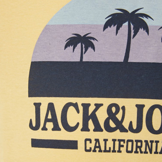 Тениска с графичен принт, жълта Jack & Jones junior 362414 3
