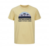 Тениска с графичен принт, жълта Jack & Jones junior 362415 