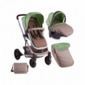 Комбинирана детска количка S 500 Set Green&Beige 3 в 1, зелен Lorelli 36246 