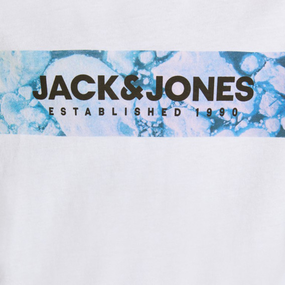Тениска с принт на бранда Jack & Jones junior 362528 4