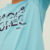 Тениска с логото на бранда, светло синя Jack & Jones junior 362578 6