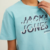Тениска с логото на бранда, светло синя Jack & Jones junior 362579 7