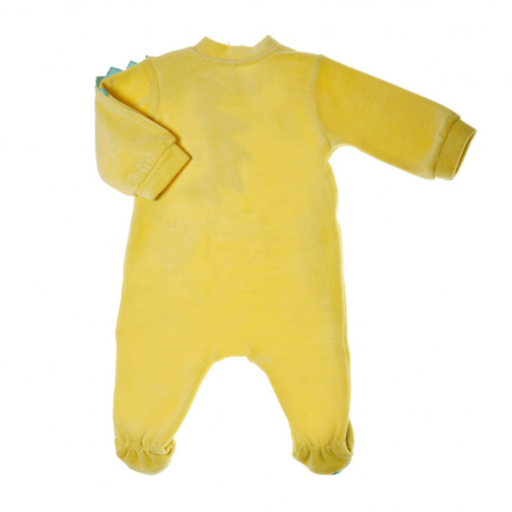 Плюшен гащеризон с предно закопчаване и апликация лъвче за бебе, жълт Chicco 36261 2