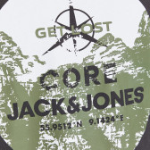 Памучна тениска с надпис Get lost, сива Jack & Jones junior 362641 5