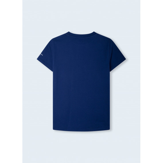 Тениска със страничен надпис, синя Pepe Jeans 363354 2