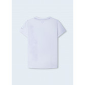 Тениска със страничен надпис, бяла Pepe Jeans 363356 2
