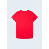 Тениска с геометрична щампа, червена Pepe Jeans 363363 2