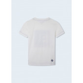 Тениска с геометрична щампа, бяла Pepe Jeans 363366 2