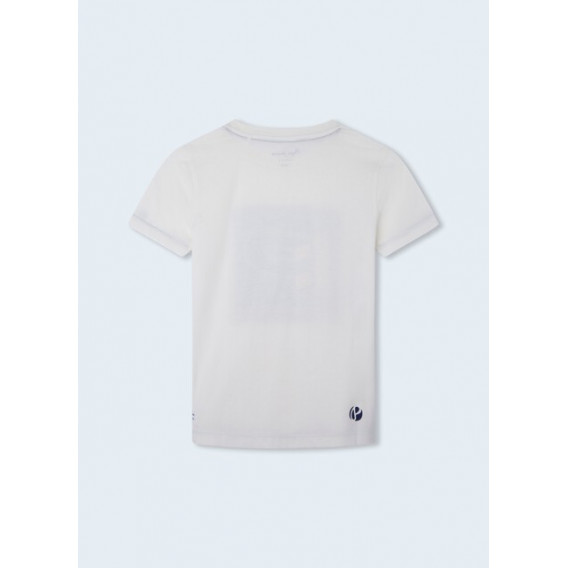 Тениска с геометрична щампа, бяла Pepe Jeans 363366 2