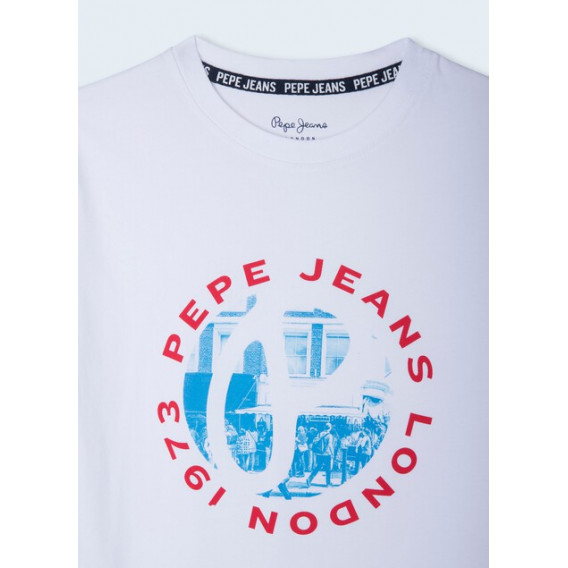 Тениска 1973 London, бяла Pepe Jeans 363374 3