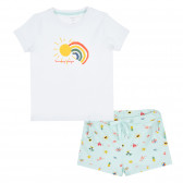 Комплект тениска и къси панталонки Sunny days от органичен памук Name it 363400 