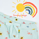 Комплект тениска и къси панталонки Sunny days от органичен памук Name it 363402 3
