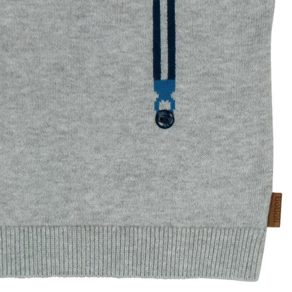 Пуловер с вплетена декорация имитираща тиранти за момче Boboli 3641 4