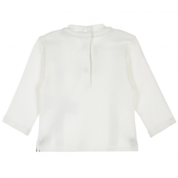 Памучна блуза с интересен дизайн за бебе , бяла Chicco 364289 8