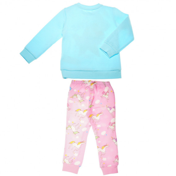 Памучна пижама от две части с щампа на еднорози за момиче Chicco 36493 2