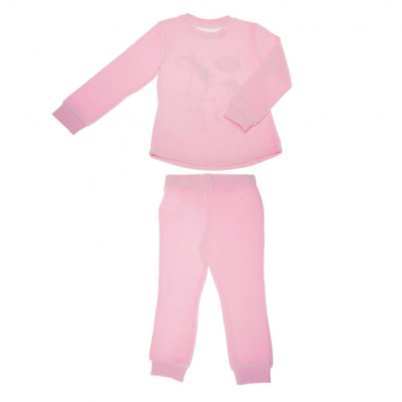 Памучна пижама с щампа за момиче розова Chicco 36498 2