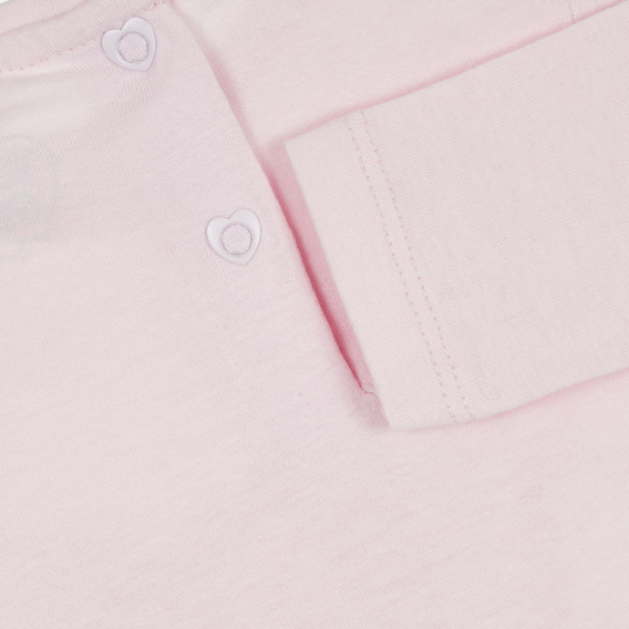 Памучна блуза с дълъг ръкав и щампа, розова Chicco 365274 3