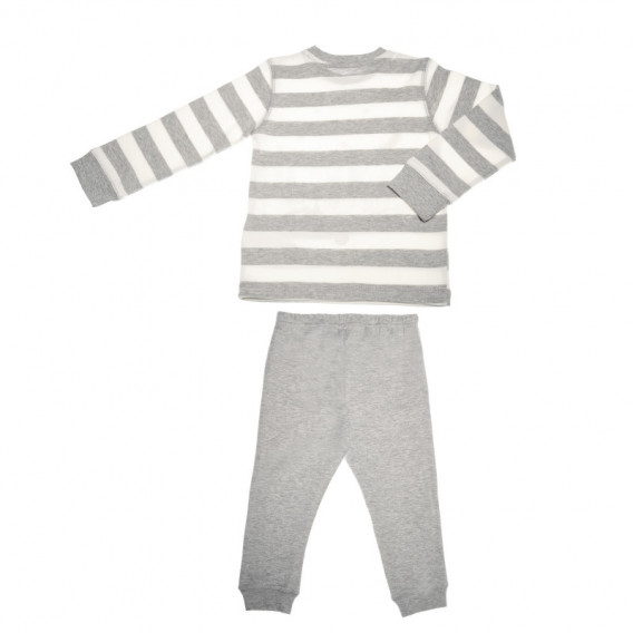Памучна пижама за момче в светло сив цвят с принт Chicco 36529 2
